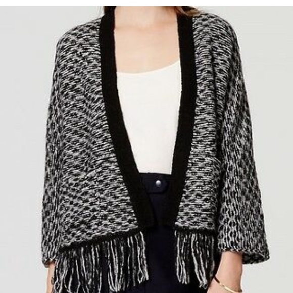 Ann Taylor Loft Kimono Sweater Gray 